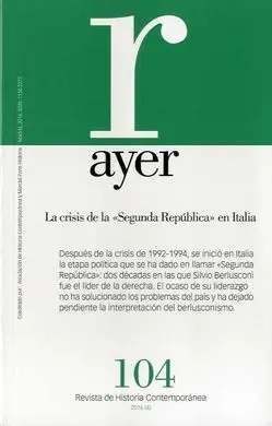 Revista Ayer Nº 104. La Crisis de la 