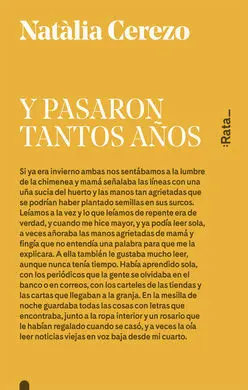 Y Pasaron Tantos Años