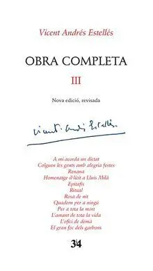 Obra Completa Iii Vicent Andrés Estellés