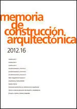 Memoria de Construccion Arquitectonica 2012. 16