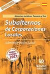 SUBALTERNOS DE CORPORACIONES LOCALES. MATERIAS JURIDICAS. TEMARIO Y TEST