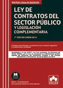 Ley de Contratos del Sector Publico y Legislacion Complementaria. 2018