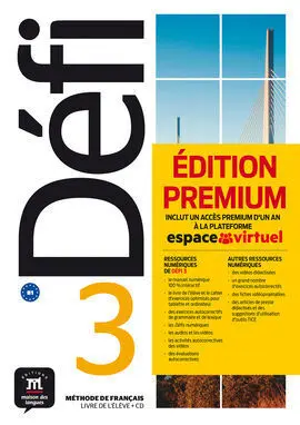 Défi 3 Premium Livre de L´élève + Cd