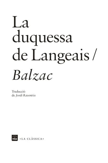 La Duquessa de Langeais