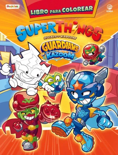 Libro para Colorear Superthings Guardians Of Kazoo