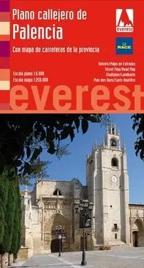 Plano Callejero de Palencia con Mapa de Carreteras de la Provincia