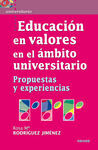 EDUCACION EN VALORES EN EL AMBITO UNIVERSITARIO
