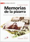 MEMORIAS DE LA PIZARRA. ENSEÑANZAS PARA HOY DE LOS MAESTROS DE AYER