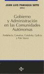 GOBIERNO Y ADMINISTRACIÓN EN LAS COMUNIDADES AUTÓNOMAS, ANDALUCÍA, CANARIAS, CAT