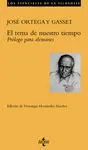 El Tema de nuestro Tiempo.