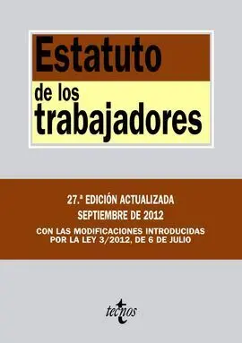 Estatuto de los Trabajadores (27ª Ed. Actualizada)