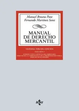 Manual de Derecho Mercantil. Vol. I