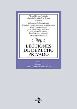 Lecciones de Derecho Privado. Tomo I (Volumen 2) Derecho de la Persona