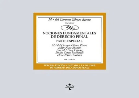 Nociones Fundamentales de Derecho Penal. Parte Especial. 3ª Ed. 2018