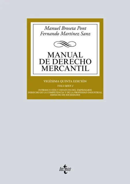 Manual Derecho Mercantil Tomo 1 - 25ª Ed. 2018