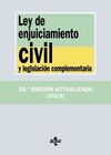 LEY DE ENJUICIAMIENTO CIVIL Y LEGIALACION COMPLEMENTARIA. 2019