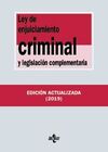 LEY ENJUICIAMIENTO CRIMINAL Y LEGISLACION COMPLENTERIA. 2019