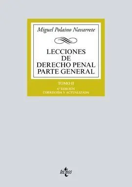 Lecciones de Derecho Penal Parte General. Tomo Ii