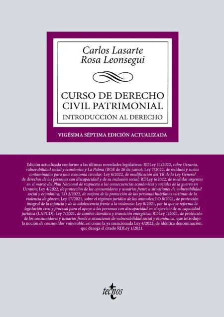 Curso de Derecho Civil Patrimonial. introduccion Al Derecho