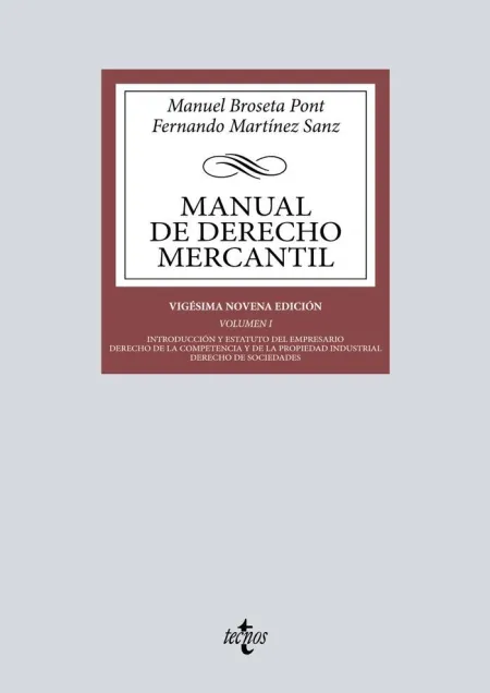 Manual de Derecho Mercantil I