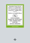 LECCIONES PARA EL ESTUDIO DEL DERECHO LOCAL EN EL GRADO