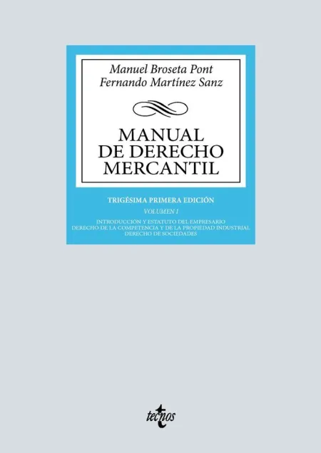 Manual de Derecho Mercantil I - 31ª Ed 2025