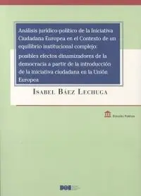 Análisis Jurídico-Político de la Iniciativa Ciudadana Europea en el Contexto de