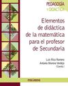 ELEMENTOS DE DIDÁCTICA DE LA MATEMÁTICA PARA EL PROFESOR DE SECUNDARIA