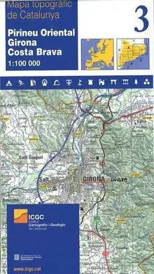 Pirineu Oriental, Girona, Costa Brava - 3 (1:100. 000)