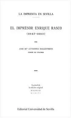 El Impresor Enrique Rasco (1847-1910)