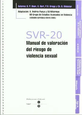 Svr-20 - Manual de Valoración del Riesgo de Violencia Sexual + Bloc Protocolos D