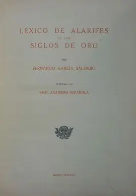 Lexico de Alarifes del Siglo de Oro