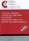 CLÁUSULA GENERAL ANTIABUSO TRIBUTARIA EN ESPAÑA