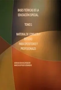Bases Teóricas de la Educación Especial. Tomo 1 Material de Consulta y Estudio