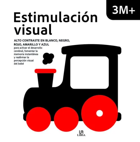 Estimulacion Visual 3M+- Alto Contraste Blanco y Negro, Rojo, Amarillo y Azul