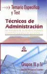 Temario y Test Específico Técnicos de Administración