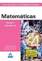 Matemáticas Temario V. 1 Cuerpo de Profesores de Enseñanza Secundaria