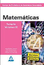 Matemáticas Temario V. 3 Cuerpo de Profesores de Enseñanza Secundaria