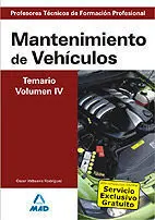 Mantenimiento de Vehículos Temario V. 4 Profesores Técnicos de Formación Profesional