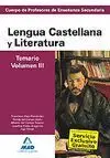 Temario Vol. iii Lengua Castellana y Literatura