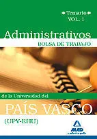 Administrativos Bolsa Trabajo Temario 1 Ehu Upv