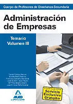 Temario V. 3 Cuerpo de Profesores de Enseñanza Secundaria Administracion de Empresas