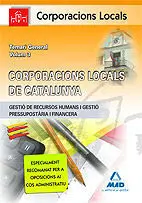 Corporacions Locals de Catalunya. Temari General. Volumen Iii (Gestió de Recurso