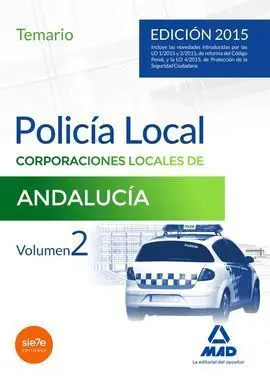 Temario Vol. 2 Policia Local Corporaciones Locales de Andalucia