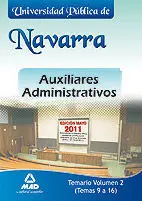 Auxiliares Administrativos Upna. Vol. 2 Temarios 9 Al 16