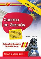 2011 Cuerpo Gestion Admonistración Civil del Estado Vol. 3