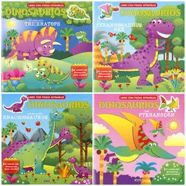 Monto y Juego con Dinosaurios (4 Títulos)