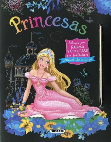 Princesas. Dibujos para Raspar y Colorear