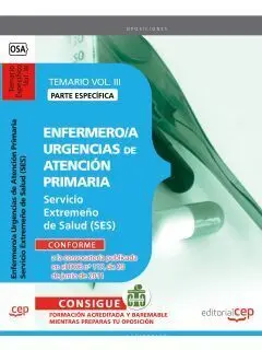 Enfermero/A Urgencias de Atencion Primaria Servicio Extremeño de Salud. temario e