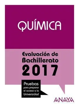 Química. Selectividad 2017